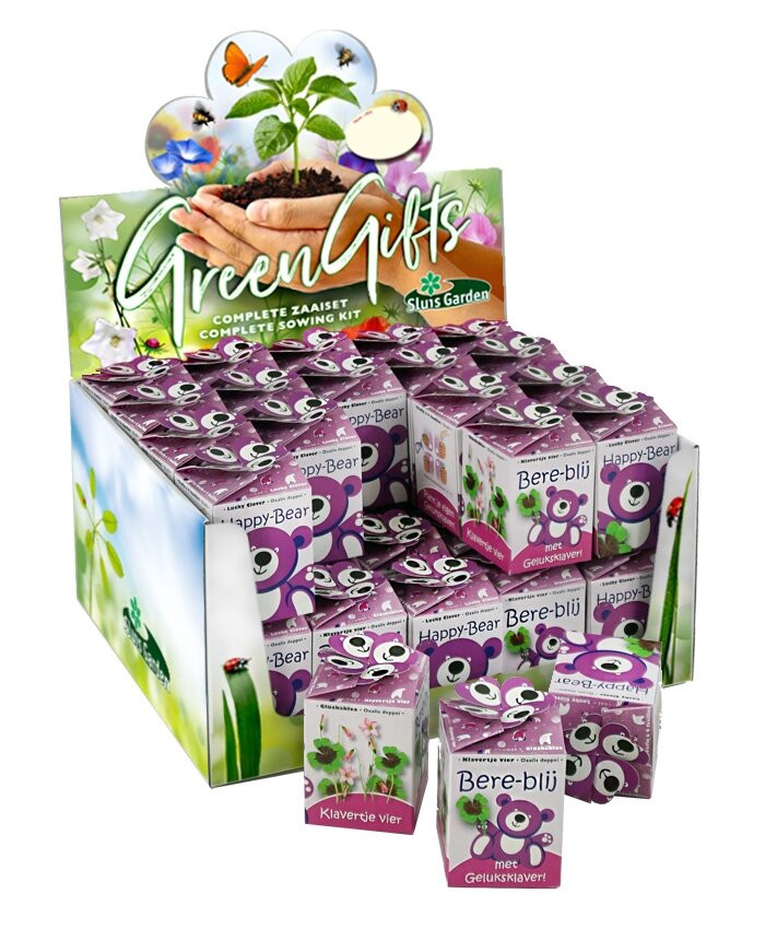 Greengift Happy Bear Showdoos Roze