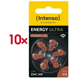 Intenso Knopfzellen »Energy Ultra« 312 / PR41 148 mAh 60 Stück