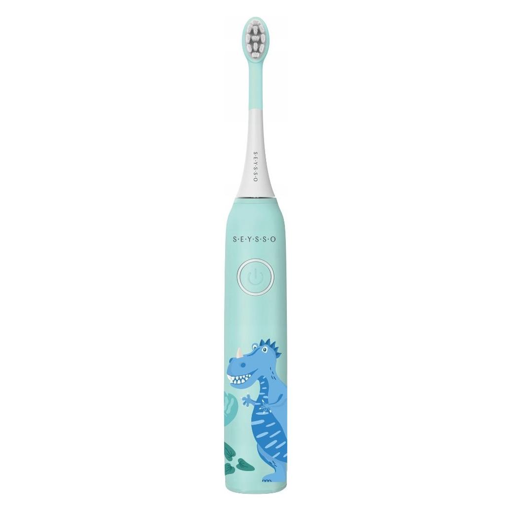 Seysso Szczoteczka Kids Dinosaur Blue Zielona (1x) (Dinosaur niebieski)