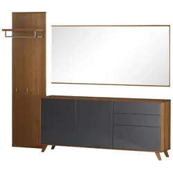 medium Garderobenset  Genta , holzfarben , Maße (cm): B: 271,6 H: 217,3 T: 39.6