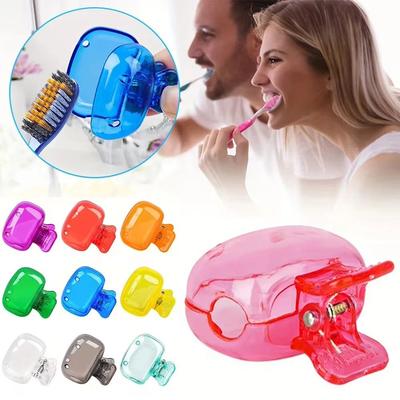 Uplift Essentials Travel Toothbrush Head Cover Protector Cap Snap On Brush Pod Case For Hygiene And Travel green
