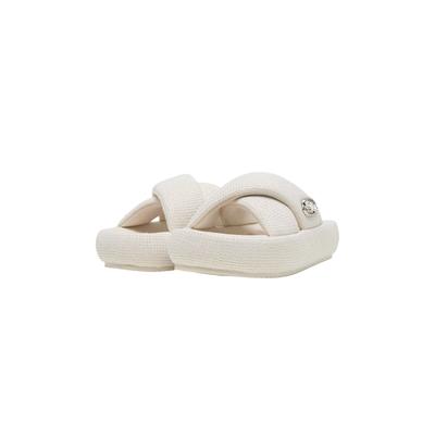 Plateausandaletten BUFFALO "Buffalo IBIZA CROSS", Damen, Gr. 38, weiß, Polyester, unifarben, Schuhe