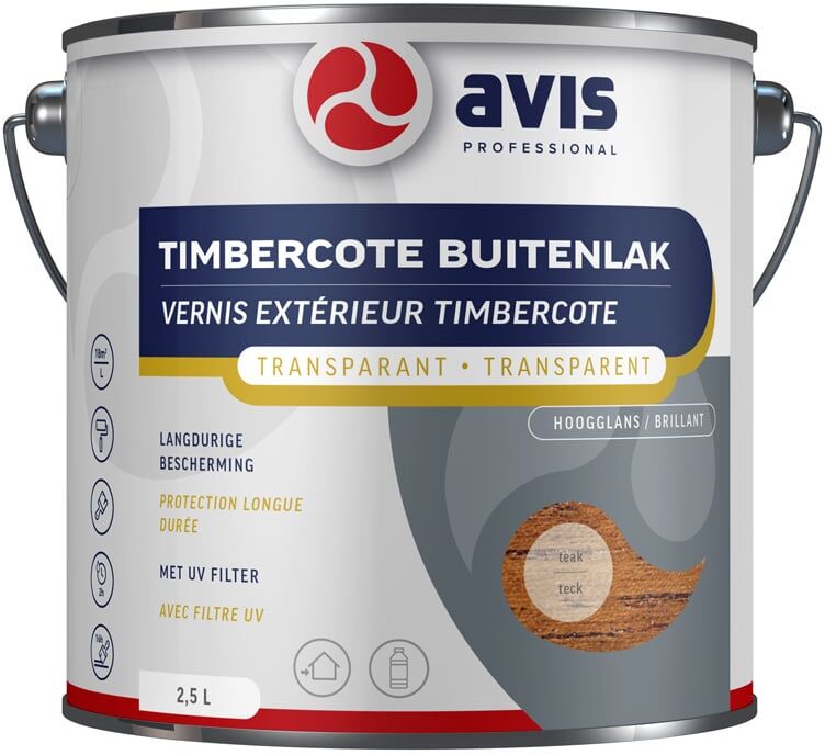 Avis Timbercote Transparant Hoogglans - Teak   8712576106520   Verf