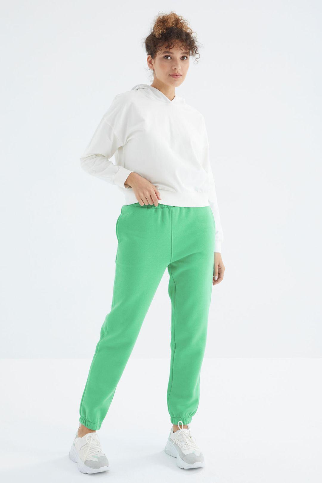 Damen Hohe Taille Fleece Jogger Sweatpants