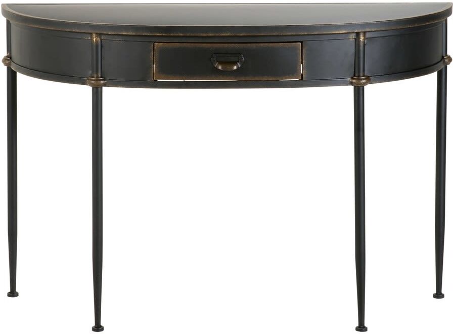 Maisons du Monde Console en fer forgé noir, L121 cm Noir 121x80x43.5cm
