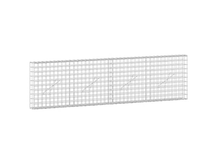 vidaXL Gabion mit 5 mm Draht und 5x5 cm Maschen 200x10x50 cm 25 Längen, 4 Höhen, 4 Breiten , Einfachen Haken-und-Clip system, Stabile konstruktion für draußen