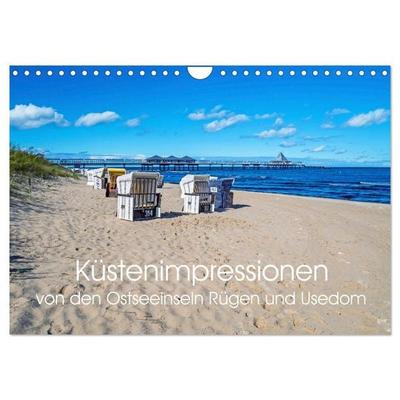 Küstenimpressionen von den Ostseeinseln Rügen und Usedom (Wandkalender 2027 DIN A4 quer), CALVENDO Monatskalender