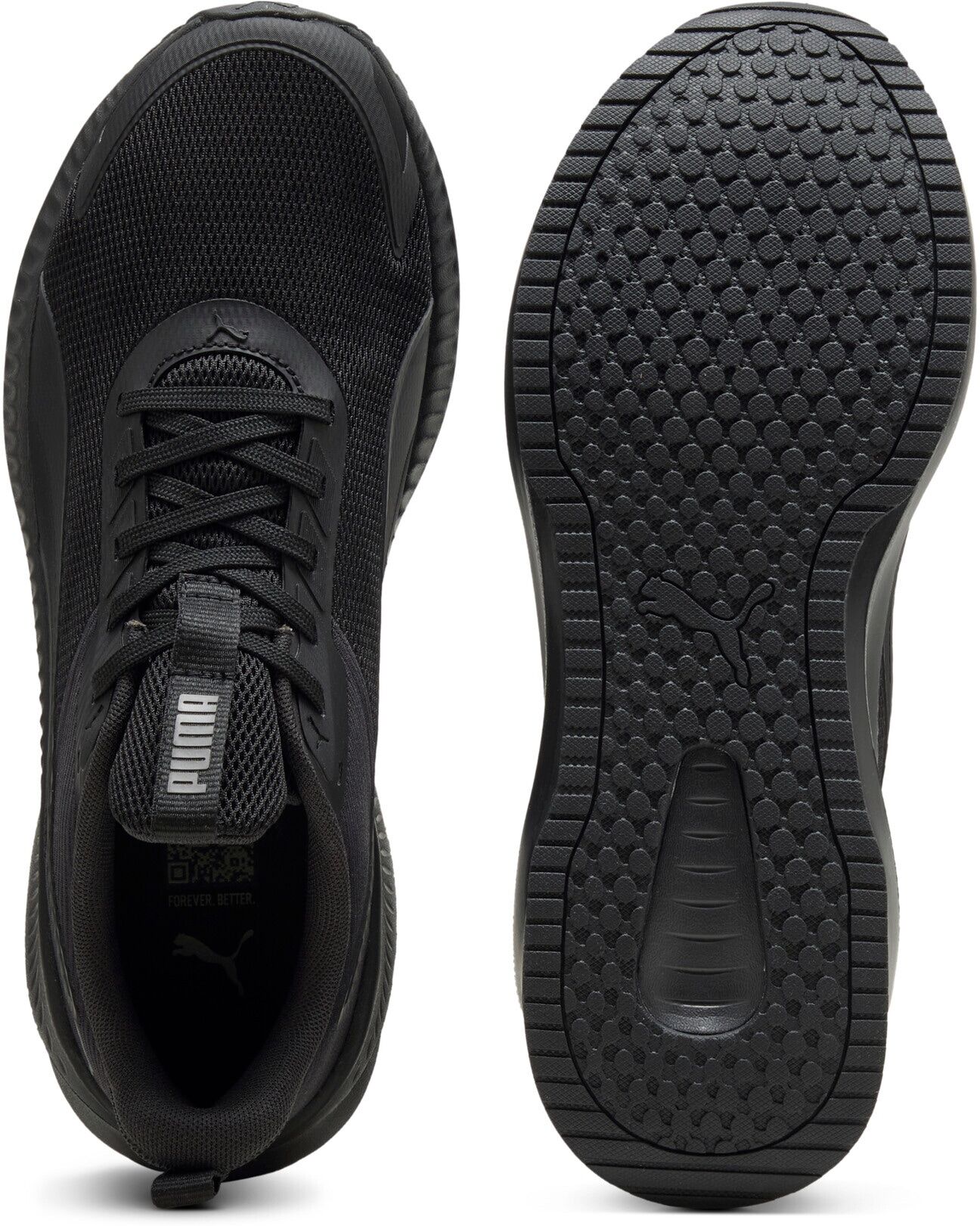 Laufschuh PUMA "FLYER LITE 4", Gr. 38, Textil, puma schwarz, Schuhe Laufschuh