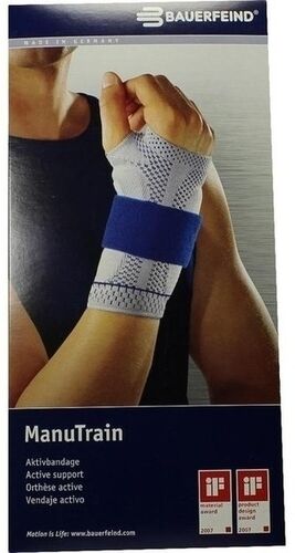 Manutrain Handgelenkbandage Größe 4 links schwarz