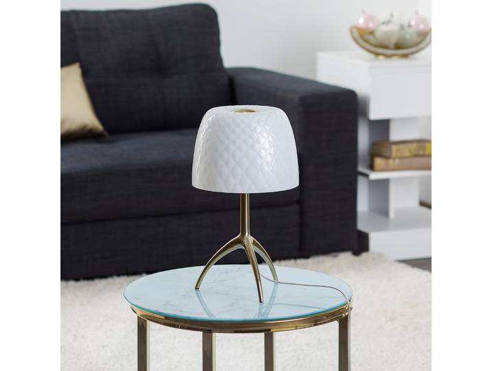 Lumiere Piccola 30th Tischleuchte Golden/Pastilles Dimm. - Foscarini - Wohnzimmer - Design - Glas - Mit Schirm