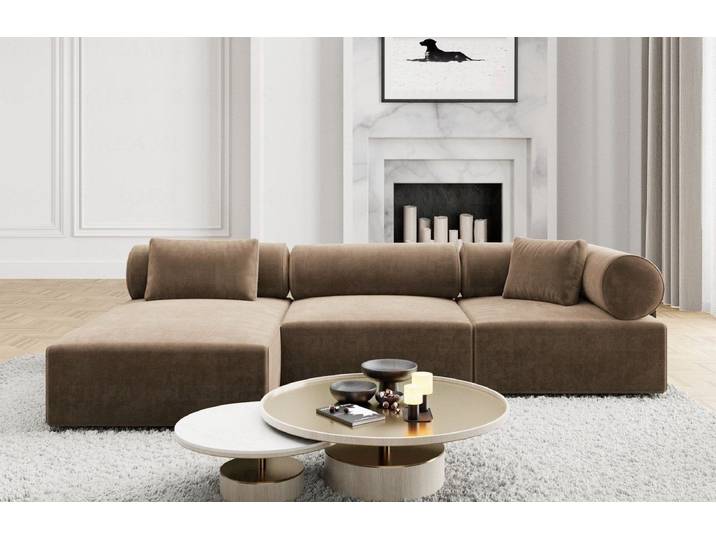 Sofa Dreams Ecksofa Polster Modern Stoff Ecksofa Couch Loungesofa Laguardia L Form kurz, Lounge-Sofa