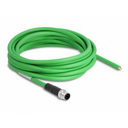 Delock 87848 M12 Patchkabel SF/UTP 5.00 m Grün UV-Beständig 1 St.