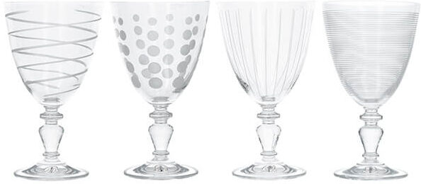 Mikasa Cheers Set Of 4 Glass Goblets