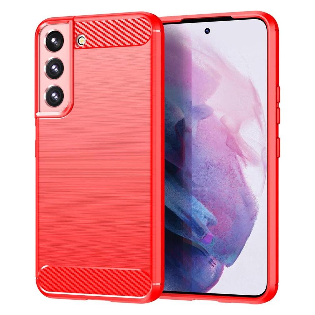 Cover-Discount Galaxy S22+ - Metall Carbon Look Hülle rot (Samsung Galaxy S22+) (101242973B)