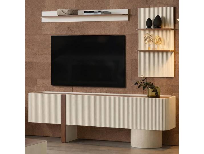 Xlmoebel TV-Schrank Modulares Wohnzimmer Set mit TV-Lowboard und Wandregal (Modulares Wohnzimmer Set mit TV-Lowboard und Wandregal) Made in Europa