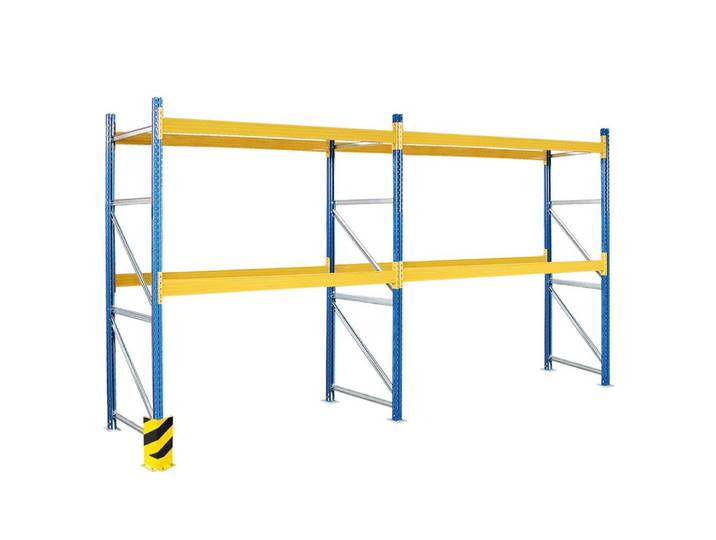 BRB-Lagertechnik Schwerlastregal Palettenregal für 18 Europaletten -BxTxH 5710x1100x3000 mm, Palettenregal mit 4 Paar Tragbalken für 18 Europaletten