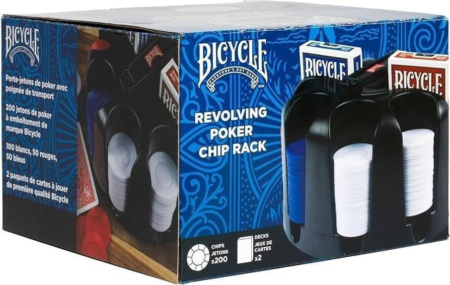 Bicycle Poker Set met 200 chips en 2 kaartspellen