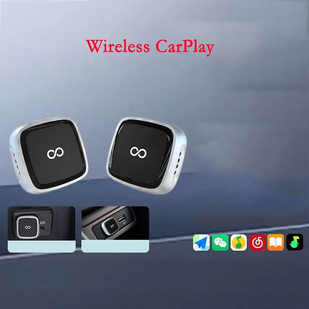 INF 2-in-1 CarPlay Wireless Adapter D08 - Silber: Kabelgebundener zu kabellosem Auto-Adapter