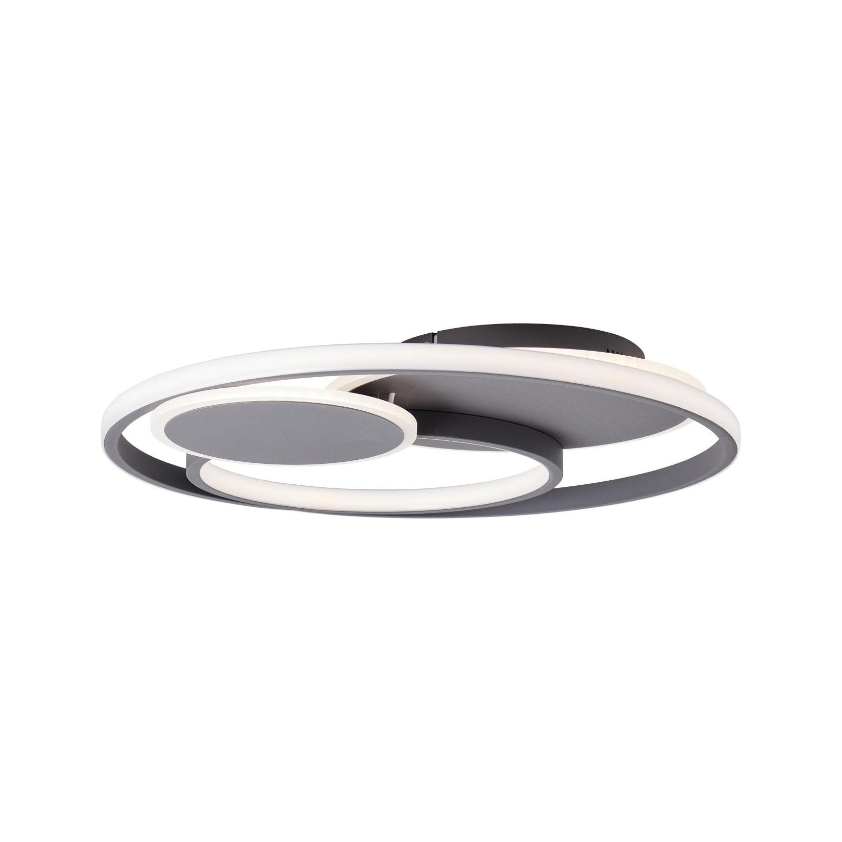 BRILLIANT Runda LED Deckenleuchte 50cm dunkelgrau matt 1x LED integriert, 43W LED integriert, (Lichtstrom: 5200lm, Lichtfarbe: 3000-6000K)