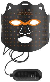 Inspired Deals 7 Color LED Face Mask For Skin Rejuvenation And Anti Aging Therapy black