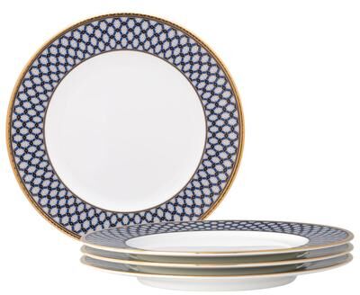 "Noritake Blueshire Set of 4 Salad Plates, 8-1/4"""