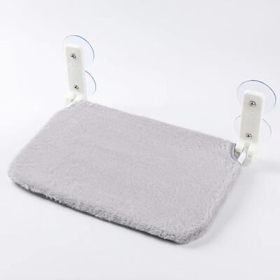 Uplift Essentials Assembly Free Folding Cat Window Hammock plush Grey