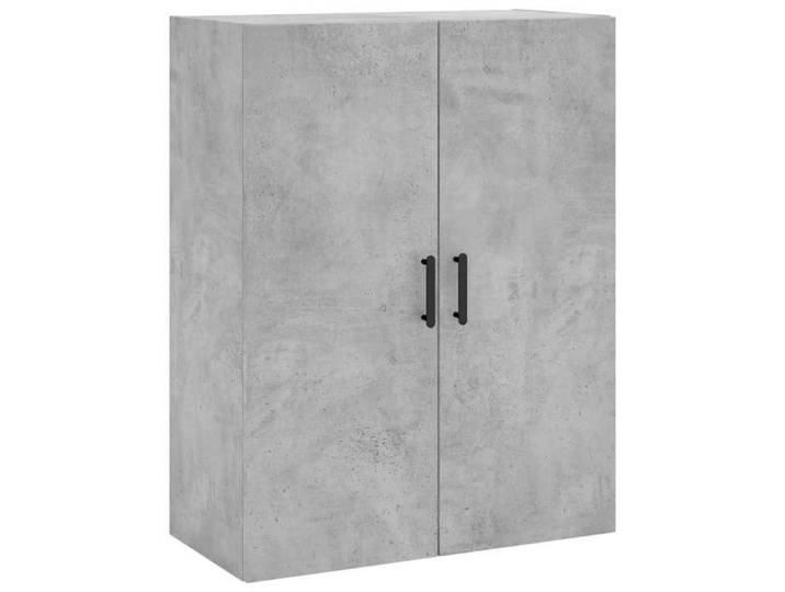FAF-NEUF* Armoire murale Buffet haut cuisine - Gris béton - 69 5x34x90 cm JUILLET462160