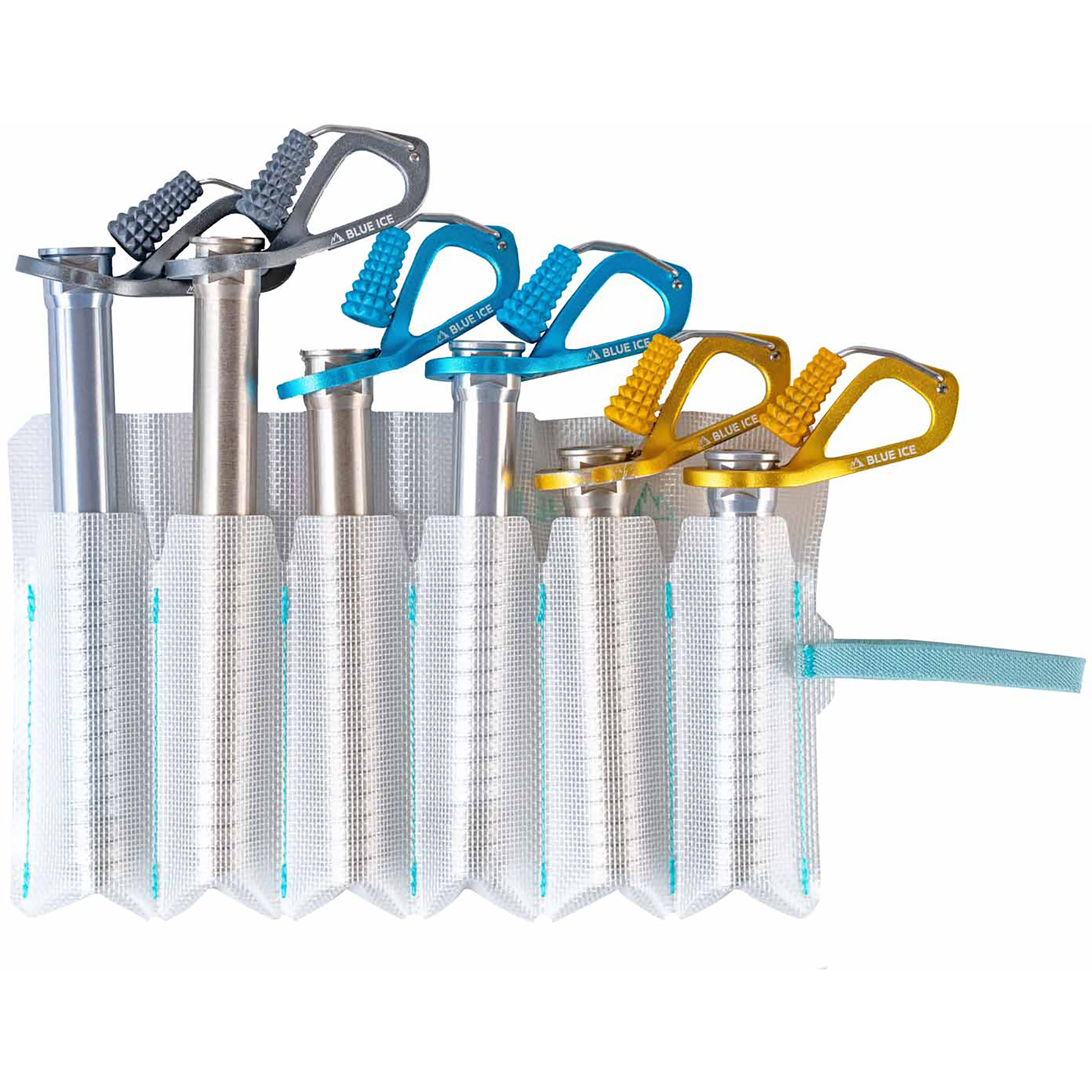 Blue Ice Rollup Ice Screw Holder Eisklettern Zubehör weiss Eisklettern