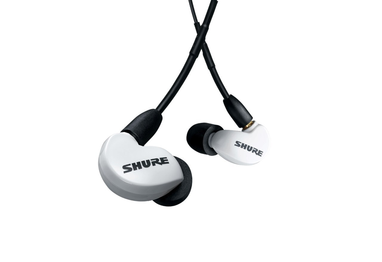 Shure AONIC 215 In-ear hoofdtelefoon met individuele drivers en 3,5 mm kabel wit