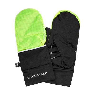 Fäustlinge ENDURANCE "Silverton", Damen, Gr. S, gelb (neongelb), 92% Polyester, 8% Elasthan, unifarben, Handschuhe Fäustlinge, mit winddichtem Funktionsmaterial