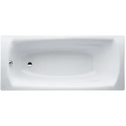 Einbau-Badewanne PALLADIUM 800x1800x430 aus Stahl inklusive Schallschutz weiß