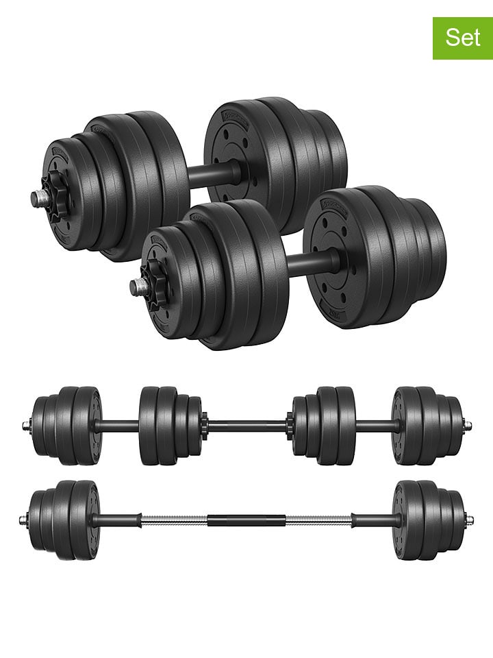 Songmics 23tlg. Hanteln-Set in Schwarz - onesize