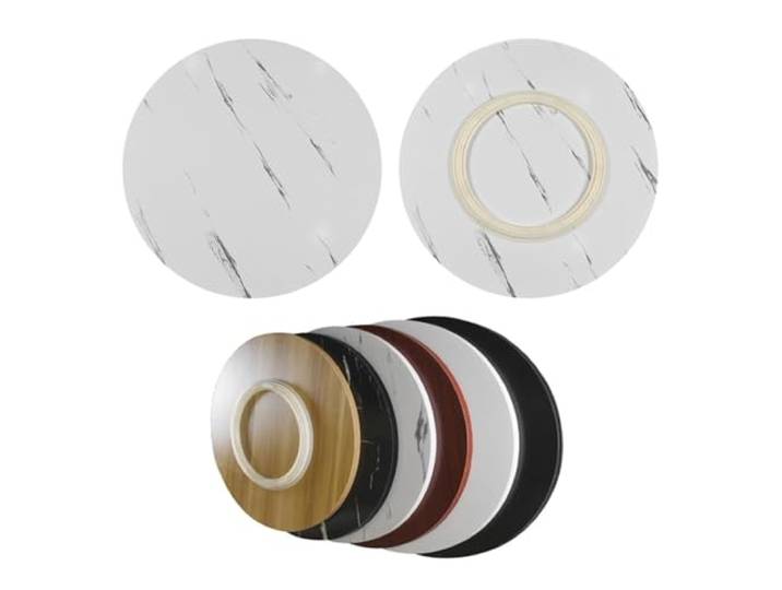 SMELEDFCFK Drehteller 80cm 100cm 120cm Holz 360° Drehbar Servierteller Für Tische, Lazy Susan Drehteller Aus Holz Für Esstisch, Großer Drehplatte Einfach Alle Lebensmittel Zu Teilen(White Marble,90cm/