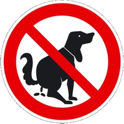 Schild Hier kein Hundeklo, Alu, Ø 200 mm