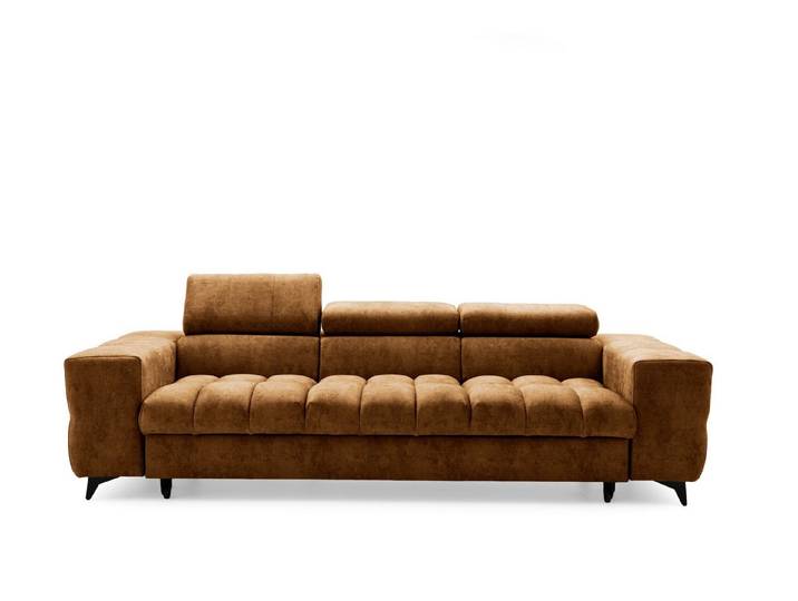 Muffo Sofa Pudding 3, Starke Steppung, elegante Form, verstellbare Kopfstützen, Schlaffunktion