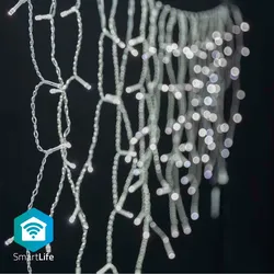 Nedis SmartLife Weihnachtsbeleuchtung - Eiszapfen - Wi-Fi - Kaltweiss - 400 LED's - 8.00 m - Android / IOS