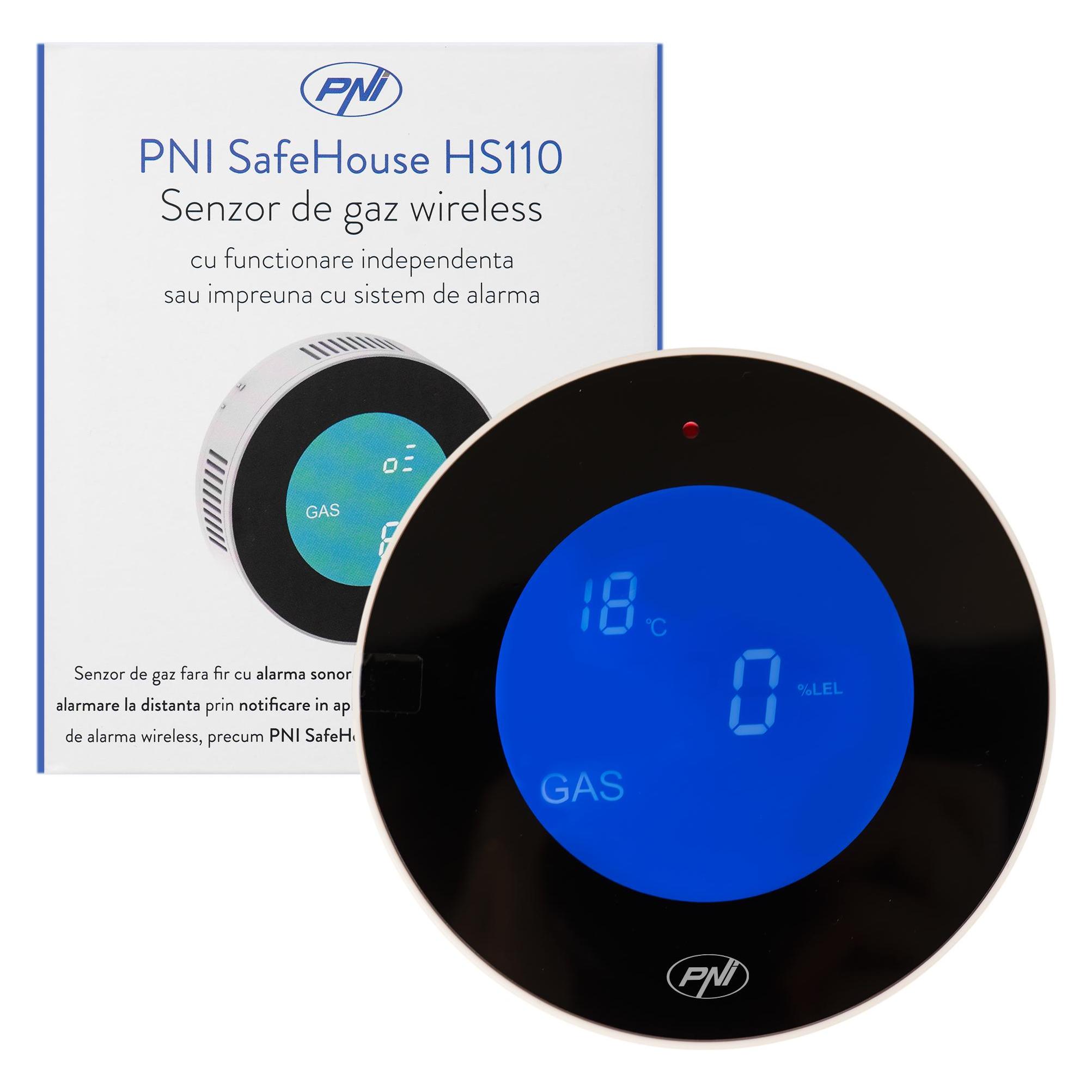 PNI Drahtloser Gassensor SafeHouse HS110, kompatibel mit den drahtlosen Alarmsystemen SafeHouse (43698499)