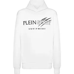 PLEIN SPORT Hoodie SCRATCH, Größe L in Weiß 0102