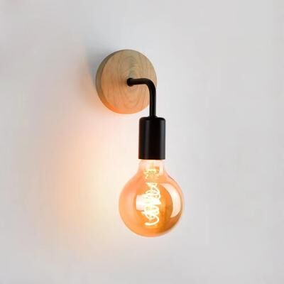 Friendly Fresh Finds Wood Wall Lamp Vintage Wall Sconce Industrial Bedside Light Fixture Wood Wall Lamp Vintage Wall Sconce Industrial Bedside Light Fixture