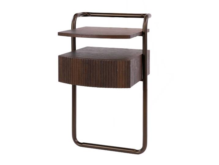 Clemento Bend Nachttisch 3D Eiche dunkelbraun