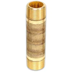 Rotguss Gewindefitting Distanz Doppelnippel mit AG (Ausführung: 1/2'' - L=40 mm)