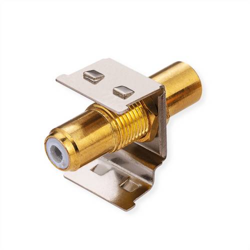 Roline RCA-Keystone-Kupplung, Metall, weiß