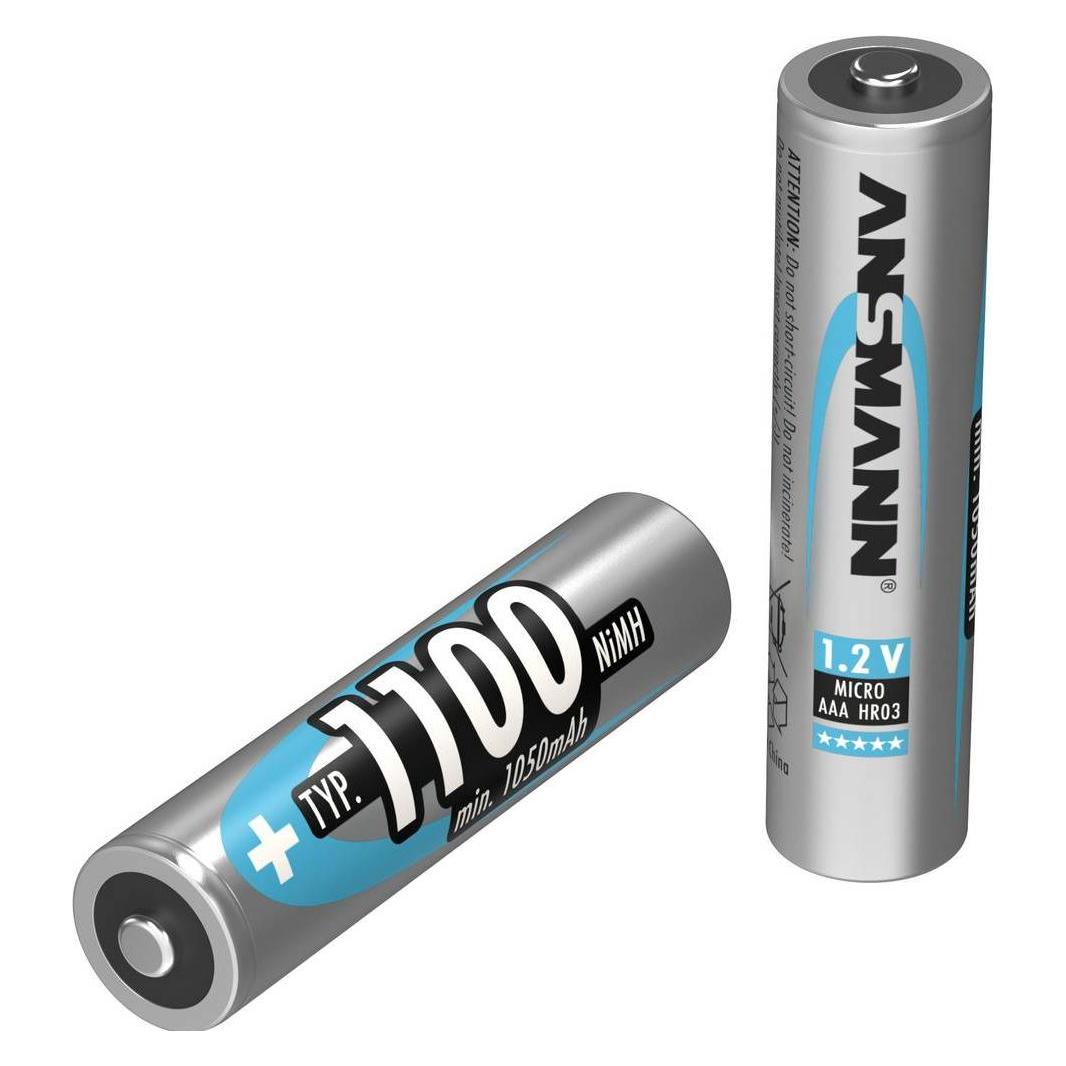 Ansmann Micro (AAA)-Akku NiMH (4 Stk., AAA, 1050 mAh) (1311-0002)