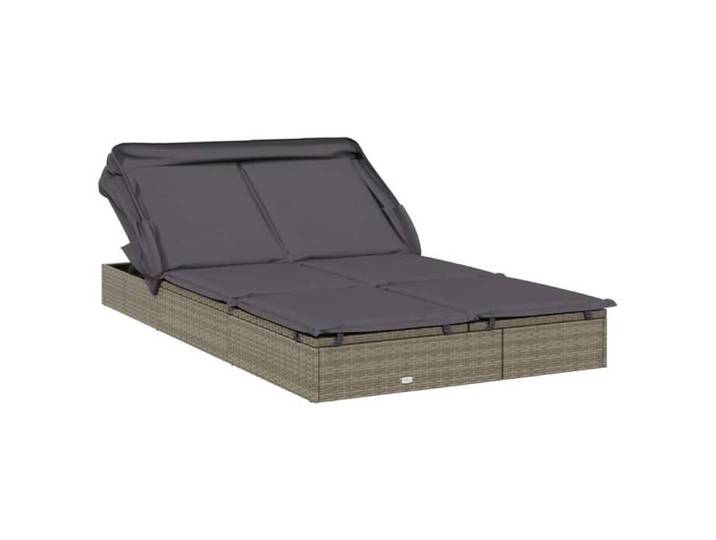 CLOUD Transat 2 places avec toit pliable Bains de soleil - élégant Design - transat gris 213x118x97 cm CHYNEW5049440