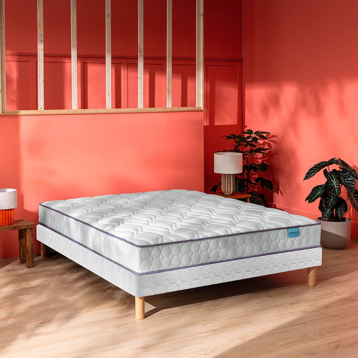 MERINOS Ensemble matelas ressorts sommier, Morning Routine
