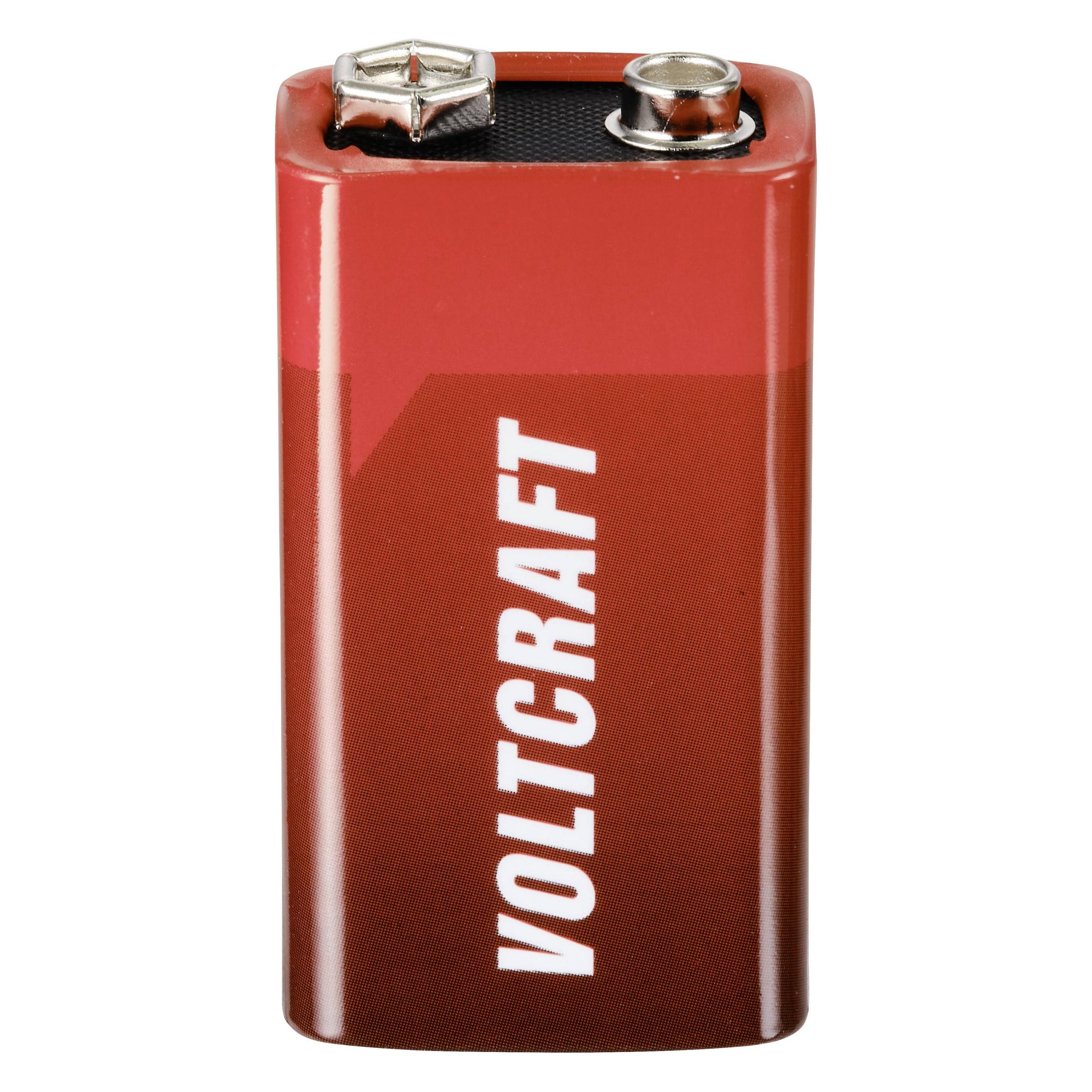 Voltcraft 6LR61 9 V Block-Batterie Alkali-Mangan 550 mAh 9 V 1 St. (1 Stk., 9V Block, 550 mAh) (VC-12944325)