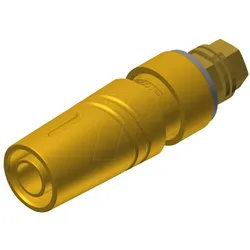 SAB 2600 G M4 GE - Aufbaubuchse, 4 mm, gelb, M4 Gewinde, gesichert