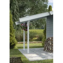 Weka Schleppdach für 19 und 21 mm Blockbohlenhäuser weiß 80 x 200 cm