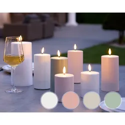 Candela Lights »Garden« Solar-Stumpenkerze Kunststoff 7,5x15 cm / weiß