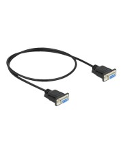 Delock Seriell Kabel RS-232 D-Sub 9 Buchse zu Nullmodem mit schmalem Steckergehäuse Digital/Daten 0,5 m (87308)